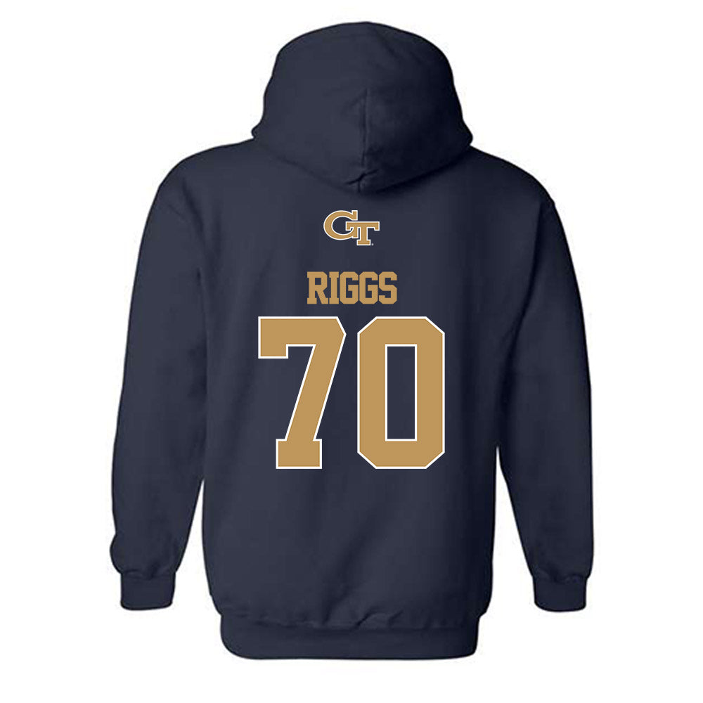 Georgia Tech - NCAA Football : Jameson Riggs - Classic Shersey Hooded Sweatshirt-1