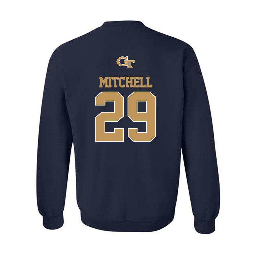 Georgia Tech - NCAA Football : Jon Mitchell - Classic Shersey Crewneck Sweatshirt-1