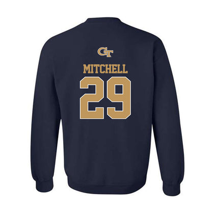 Georgia Tech - NCAA Football : Jon Mitchell - Classic Shersey Crewneck Sweatshirt-1