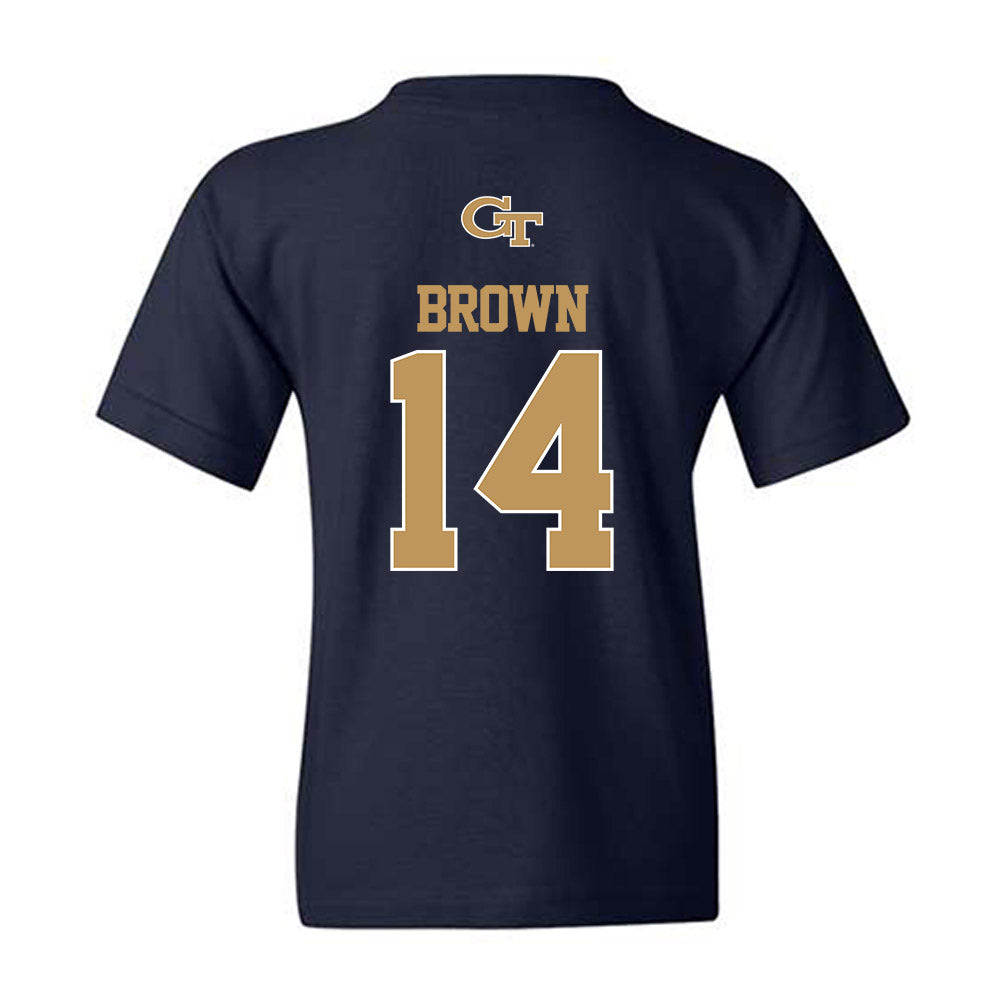 Georgia Tech - NCAA Baseball : Cade Brown - Classic Shersey Youth T-Shirt-1