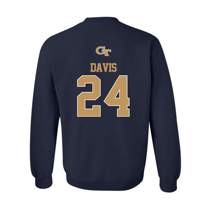 Georgia Tech - NCAA Football : Trenton Davis - Classic Shersey Crewneck Sweatshirt-1