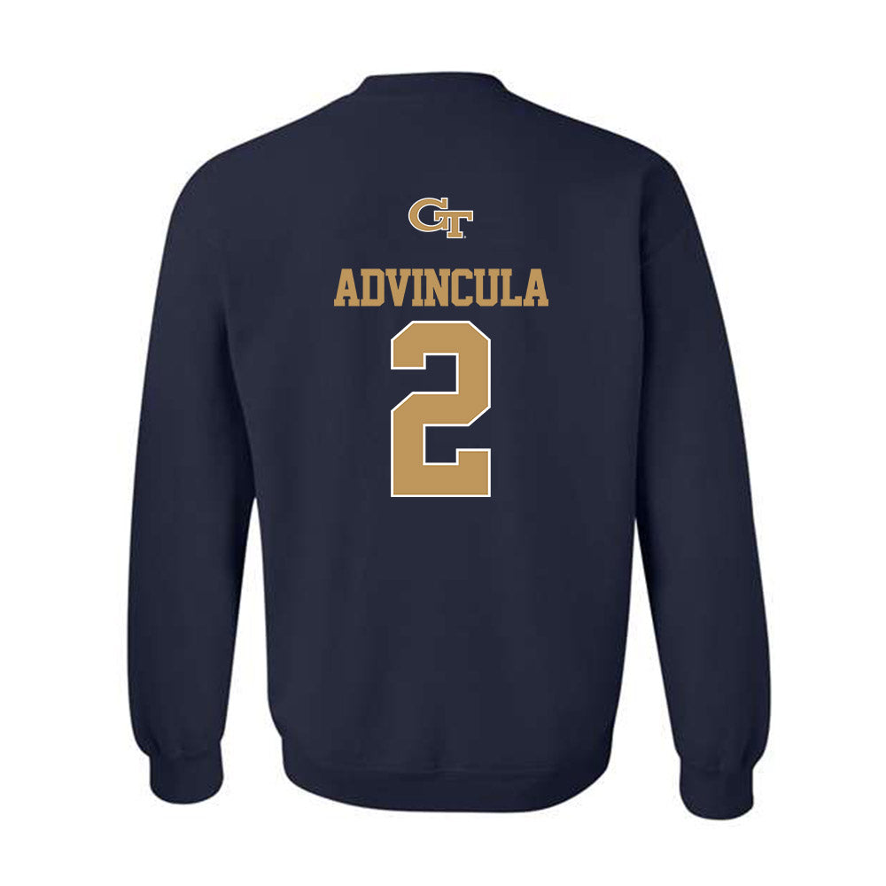Georgia Tech - NCAA Baseball : Jarren Advincula - Classic Shersey Crewneck Sweatshirt-1