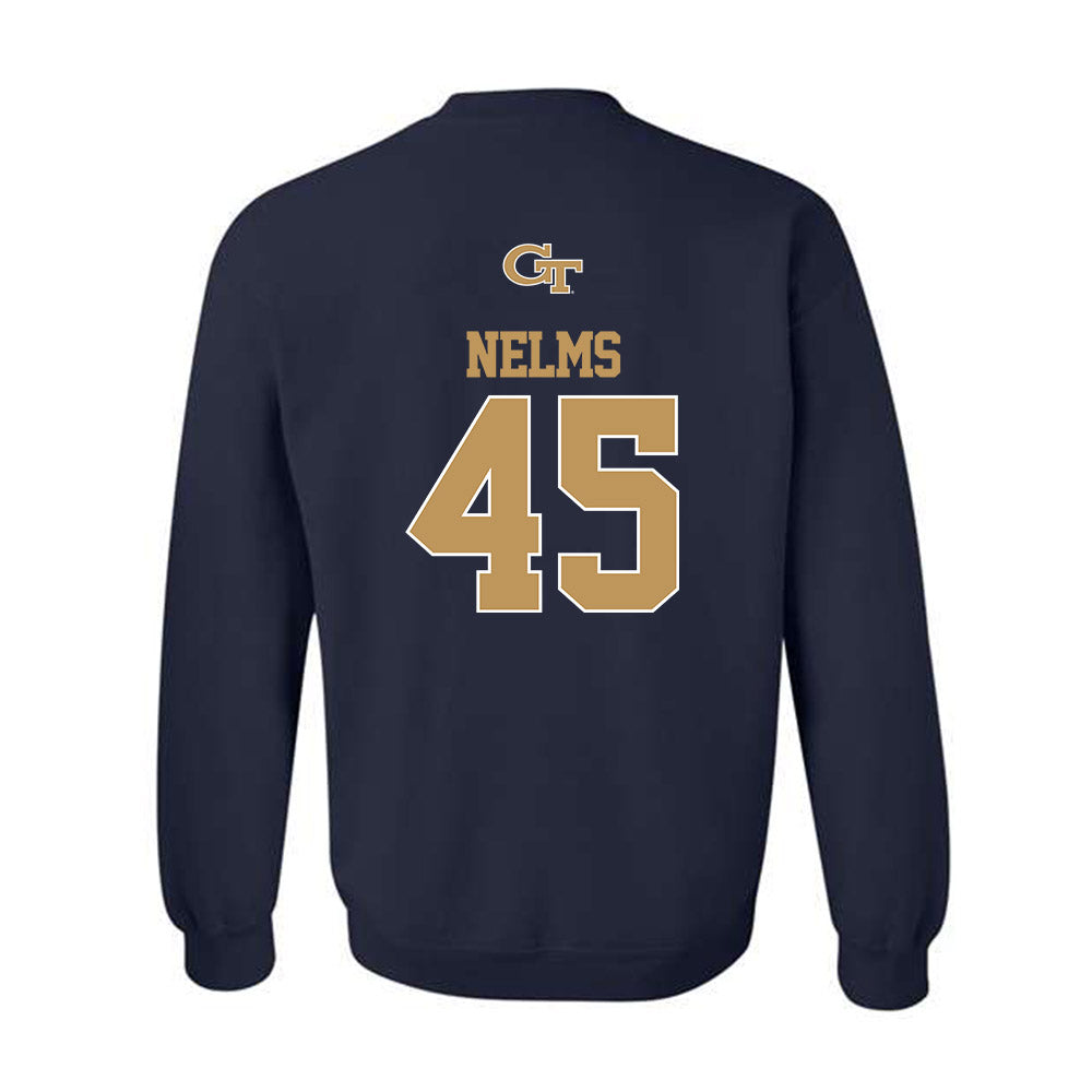 Georgia Tech - NCAA Football : Andrew Nelms - Classic Shersey Crewneck Sweatshirt-1