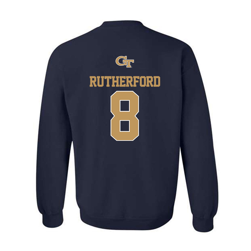 Georgia Tech - NCAA Football : Malik Rutherford - Classic Shersey Crewneck Sweatshirt-1