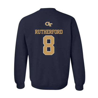 Georgia Tech - NCAA Football : Malik Rutherford - Classic Shersey Crewneck Sweatshirt-1