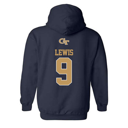 Georgia Tech - NCAA Baseball : Coleman Lewis - Classic Shersey Hooded Sweatshirt-1