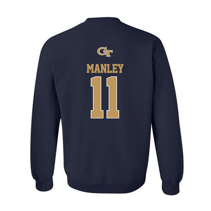 Georgia Tech - NCAA Football : Brayden Manley - Classic Shersey Crewneck Sweatshirt-1