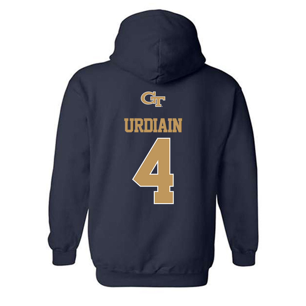 Georgia Tech - NCAA Women's Basketball : Leyre Urdiain - Classic Shersey Hooded Sweatshirt-1