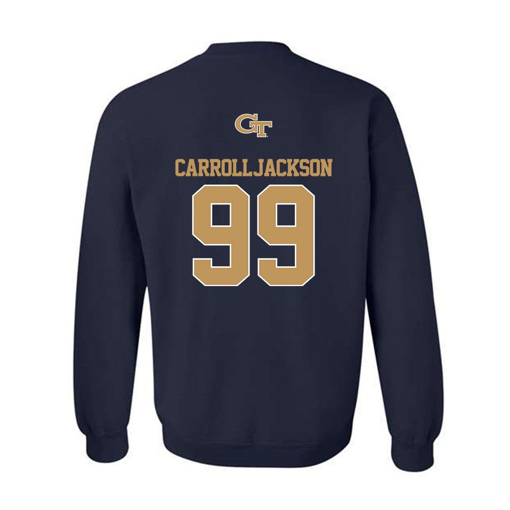 Georgia Tech - NCAA Football : Vincent Carroll-Jackson - Classic Shersey Crewneck Sweatshirt-1