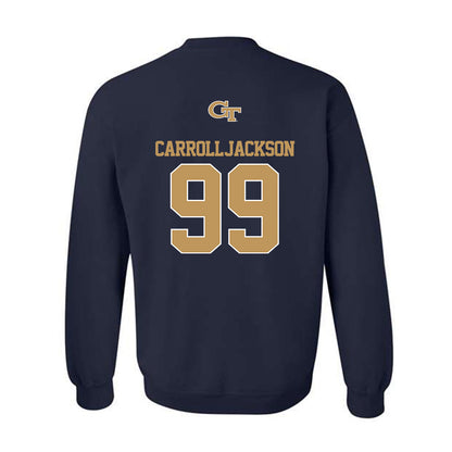 Georgia Tech - NCAA Football : Vincent Carroll-Jackson - Classic Shersey Crewneck Sweatshirt-1