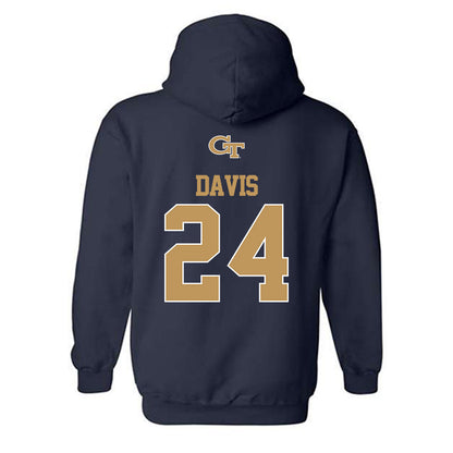 Georgia Tech - NCAA Football : Trenton Davis - Classic Shersey Hooded Sweatshirt-1