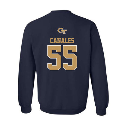 Georgia Tech - NCAA Football : Xavier Canales - Classic Shersey Crewneck Sweatshirt-1