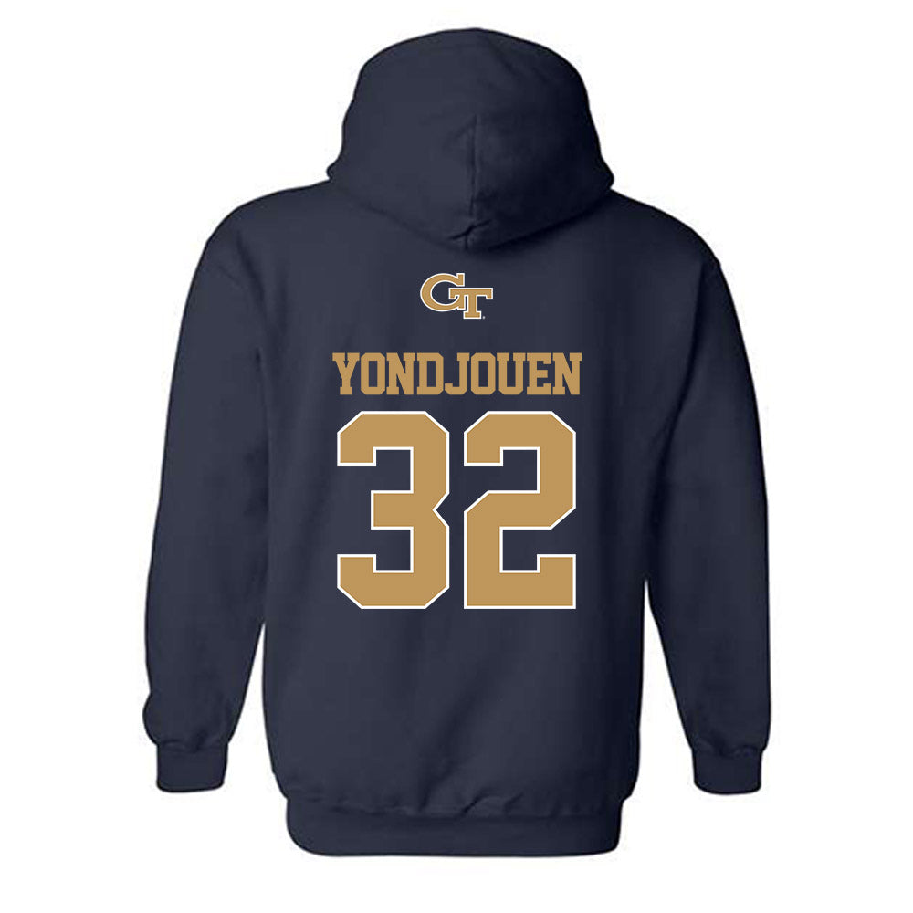Georgia Tech - NCAA Football : Sylvain Yondjouen - Classic Shersey Hooded Sweatshirt-1