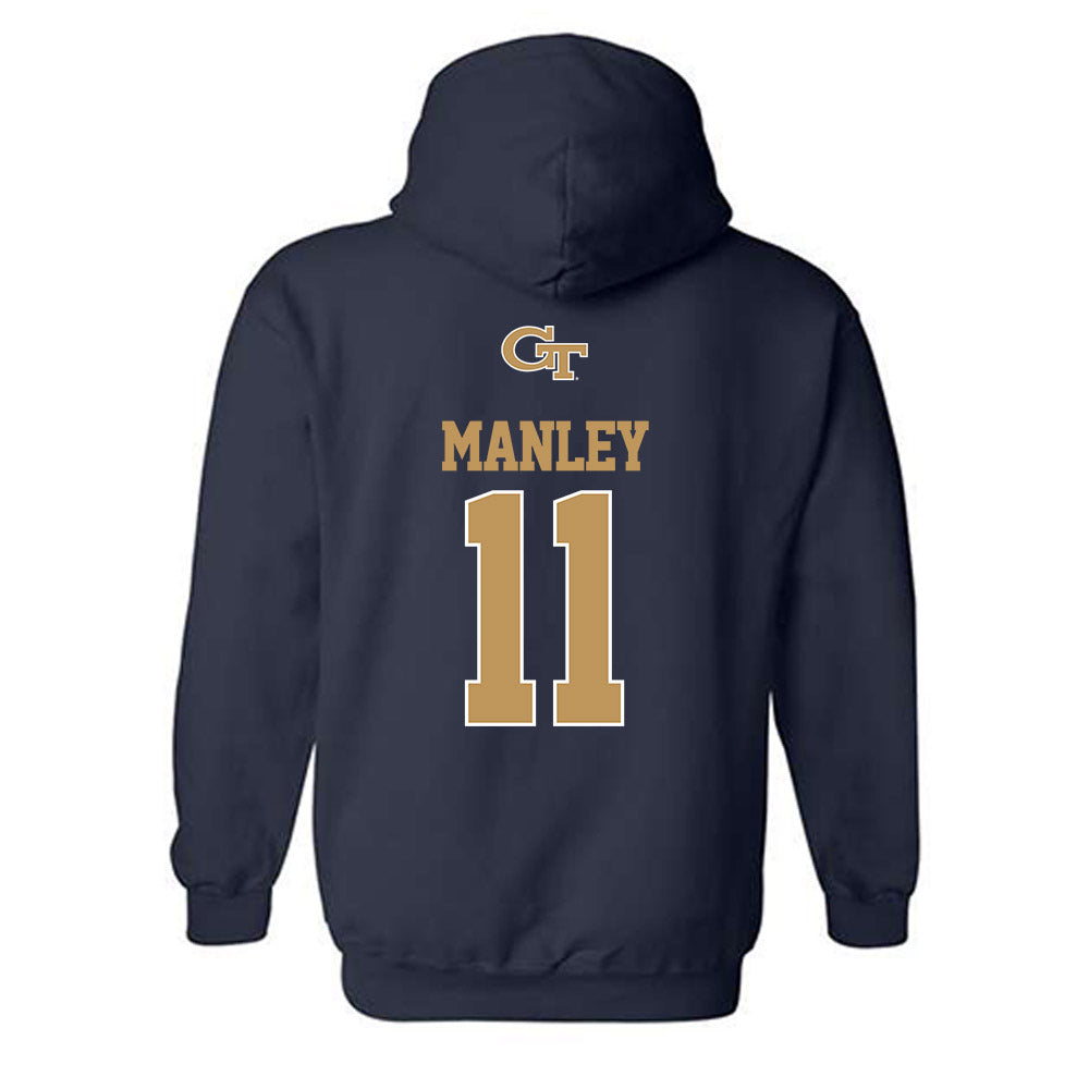 Georgia Tech - NCAA Football : Brayden Manley - Classic Shersey Hooded Sweatshirt-1