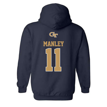 Georgia Tech - NCAA Football : Brayden Manley - Classic Shersey Hooded Sweatshirt-1