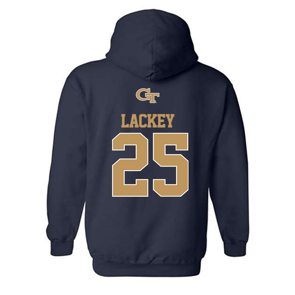 Georgia Tech - NCAA Baseball : Vahn Lackey - Classic Shersey Hooded Sweatshirt-1