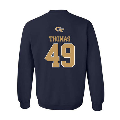Georgia Tech - NCAA Football : Ronnie Thomas - Classic Shersey Crewneck Sweatshirt-1