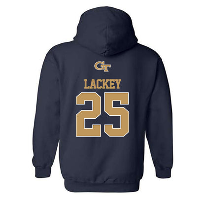 Georgia Tech - NCAA Baseball : Vahn Lackey - Classic Shersey Hooded Sweatshirt-1