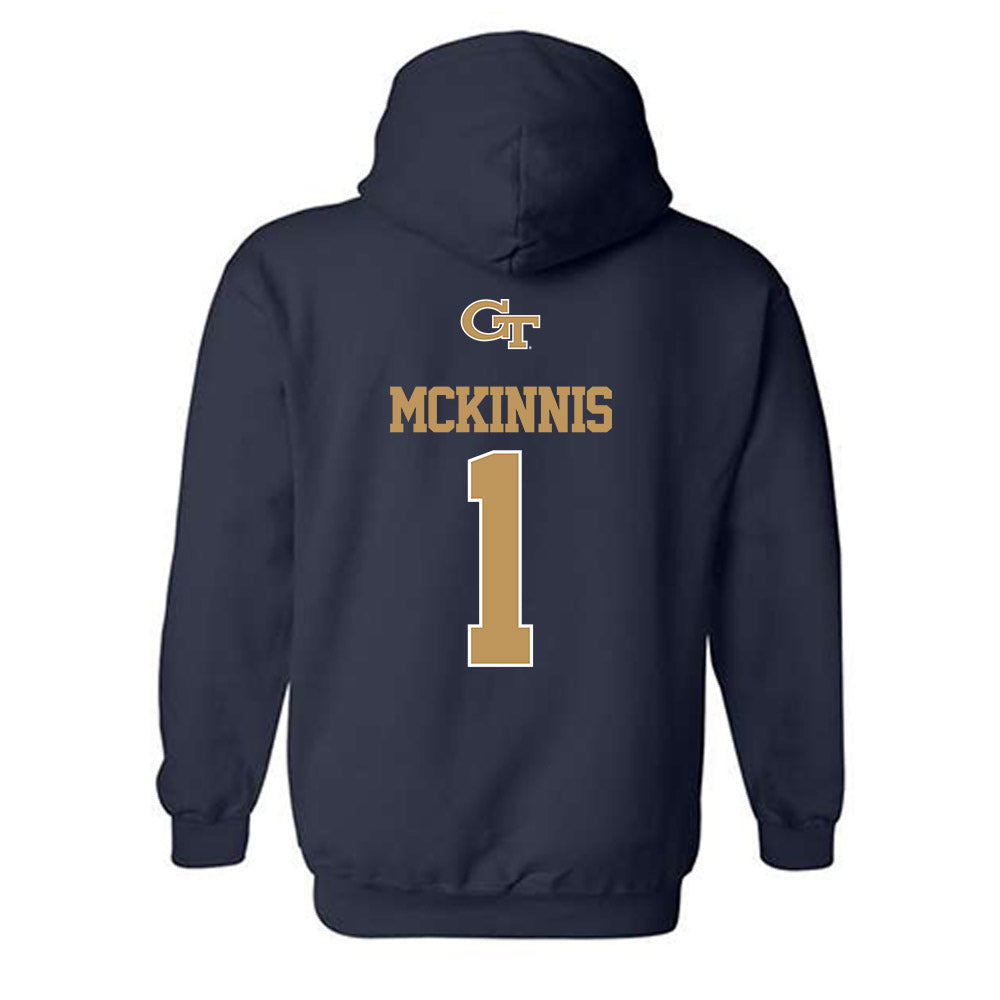 Georgia Tech - NCAA Softball : Abby McKinnis - Classic Shersey Hooded Sweatshirt-1