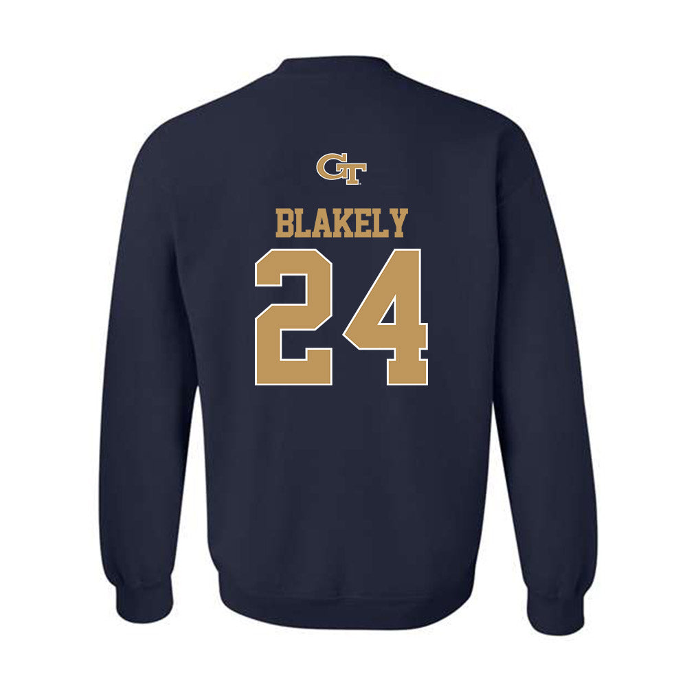 Georgia Tech - NCAA Baseball : Jackson Blakely - Classic Shersey Crewneck Sweatshirt-1