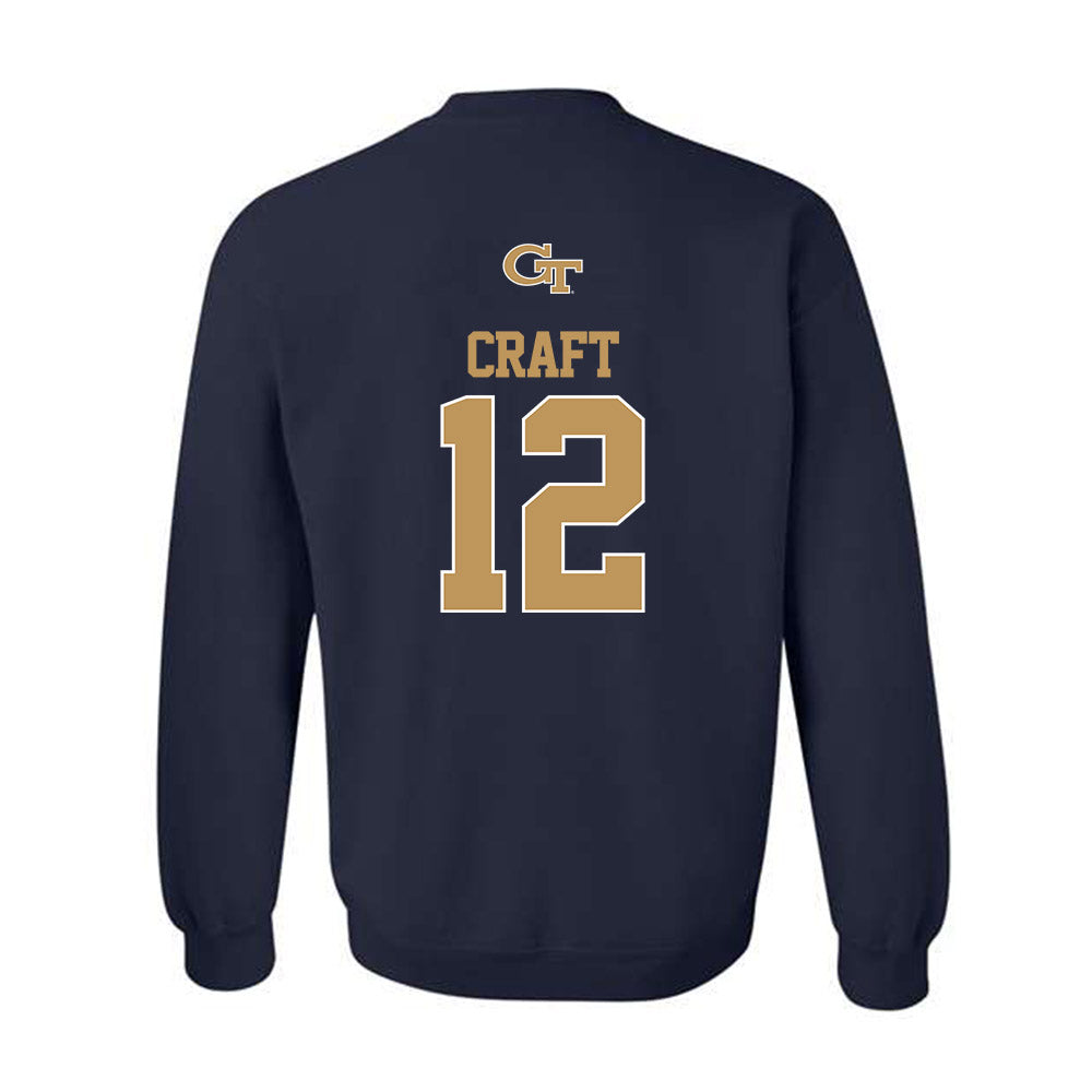Georgia Tech - NCAA Men's Basketball : Kam Craft - Classic Shersey Crewneck Sweatshirt-1