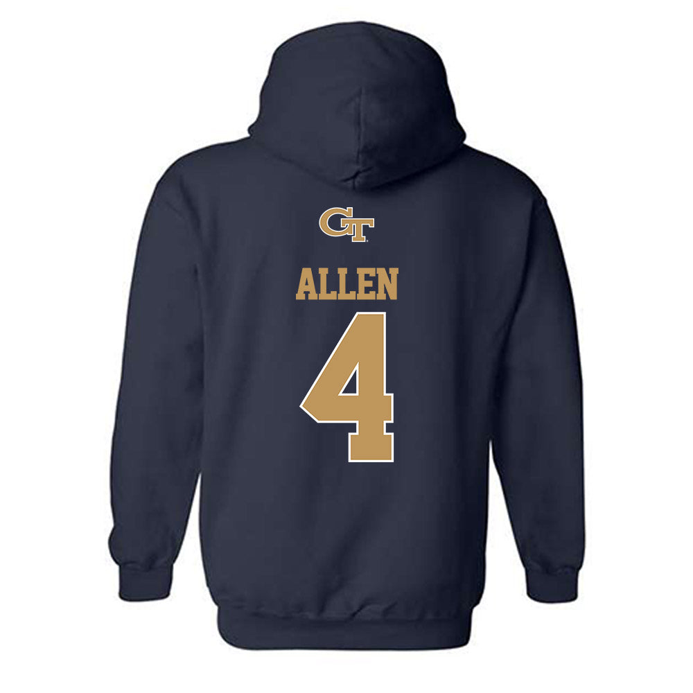 Georgia Tech - NCAA Football : Jordan Allen - Classic Shersey Hooded Sweatshirt-1