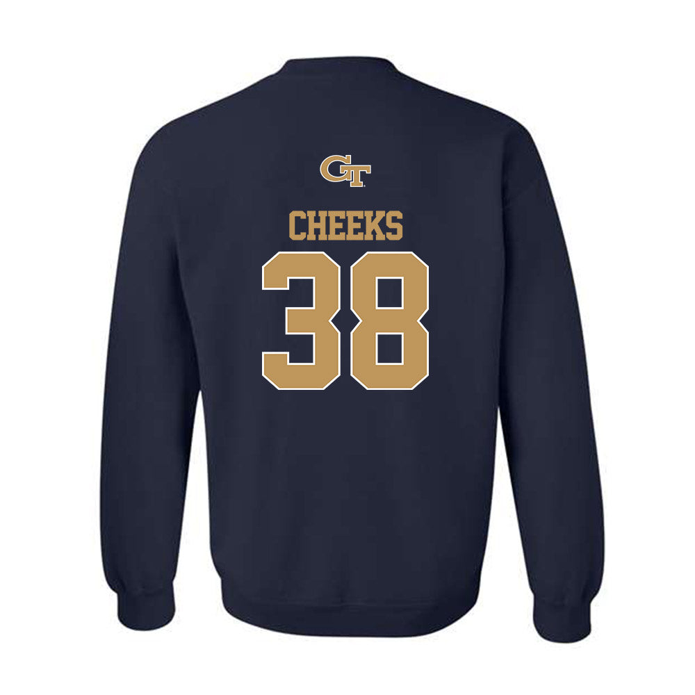 Georgia Tech - NCAA Football : A'J Cheeks - Classic Shersey Crewneck Sweatshirt-1