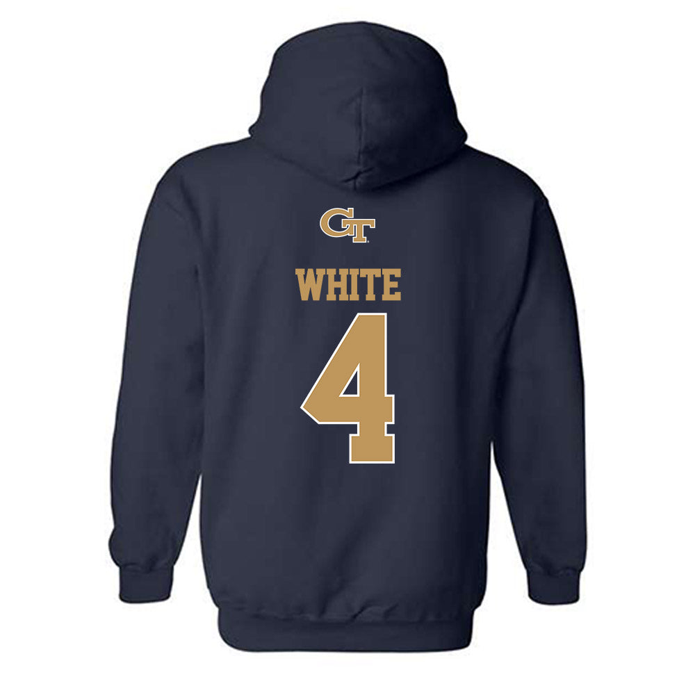 Georgia Tech - NCAA Football : Daiquan White - Classic Shersey Hooded Sweatshirt-1
