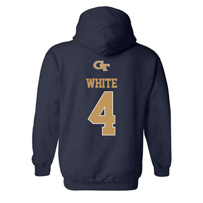 Georgia Tech - NCAA Football : Daiquan White - Classic Shersey Hooded Sweatshirt-1