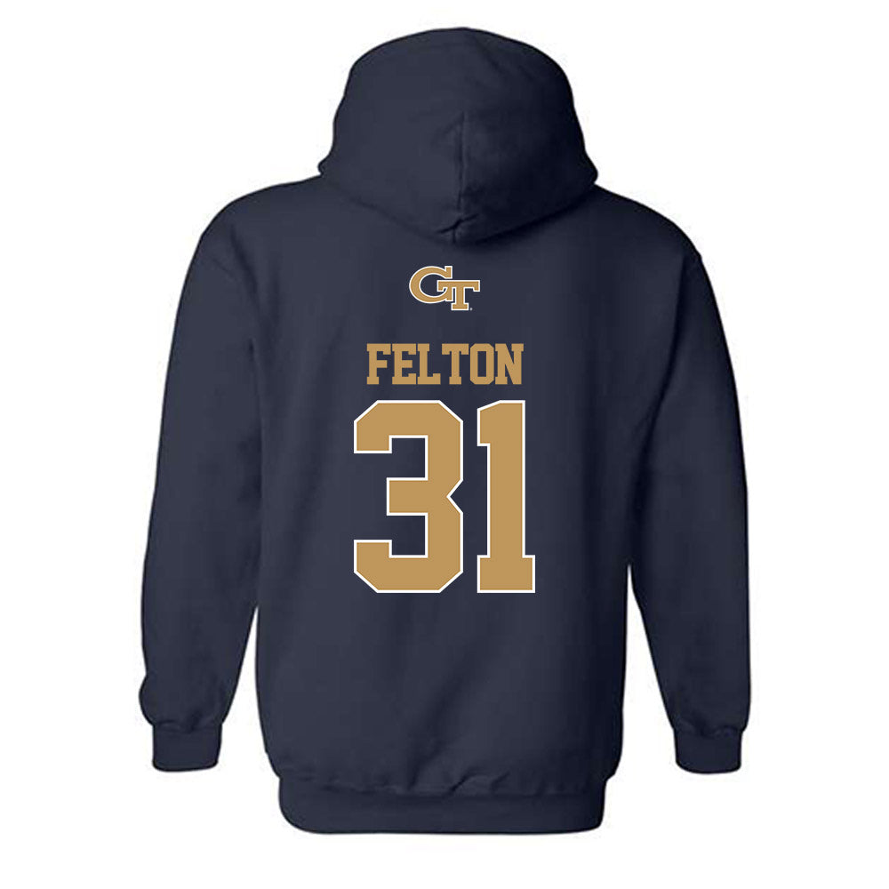 Georgia Tech - NCAA Football : Fenix Felton - Classic Shersey Hooded Sweatshirt-1