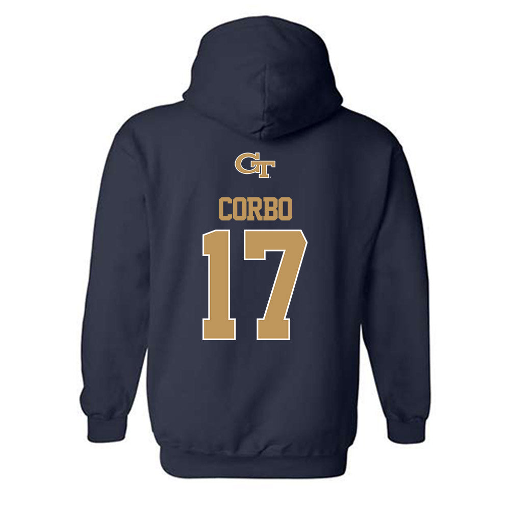 Georgia Tech - NCAA Football : Chris Corbo - Classic Shersey Hooded Sweatshirt-1