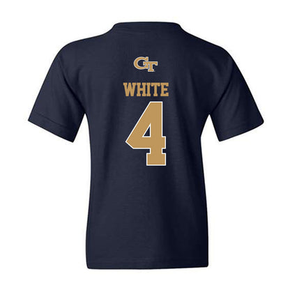 Georgia Tech - NCAA Football : Daiquan White - Classic Shersey Youth T-Shirt-1