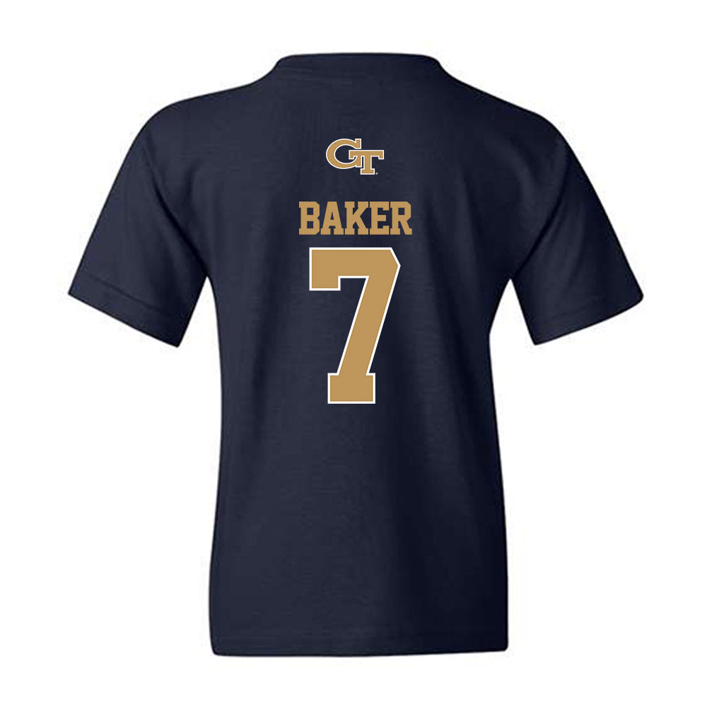 Georgia Tech - NCAA Baseball : Will Baker - Classic Shersey Youth T-Shirt-1