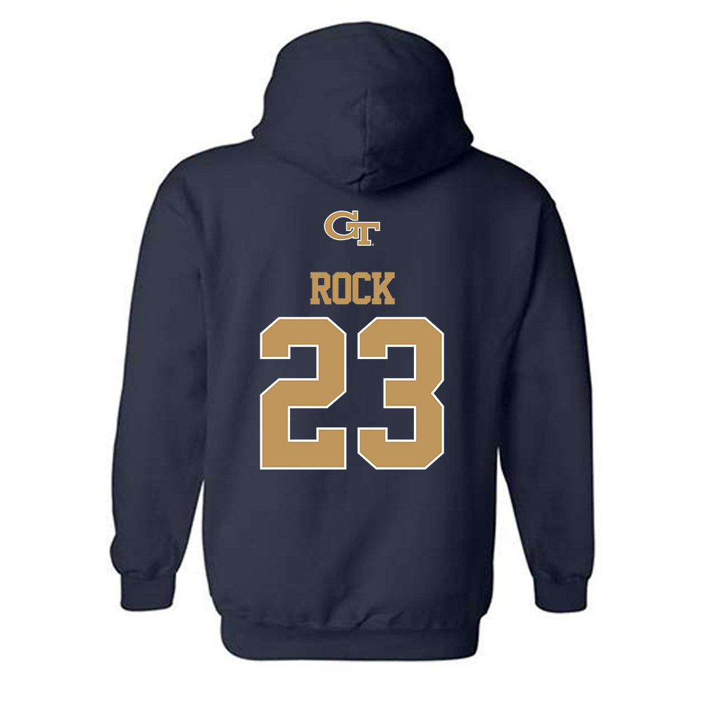 Georgia Tech - NCAA Football : Caramarie Rock - Classic Shersey Hooded Sweatshirt-1