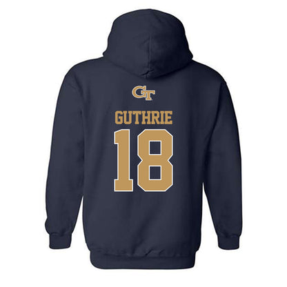 Georgia Tech - NCAA Football : Ben Guthrie - Classic Shersey Hooded Sweatshirt-1