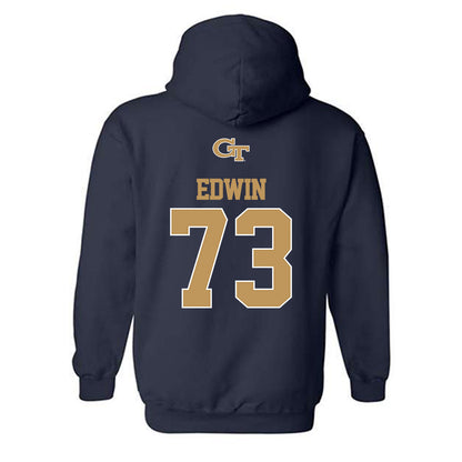 Georgia Tech - NCAA Football : Favour Edwin - Classic Shersey Hooded Sweatshirt-1