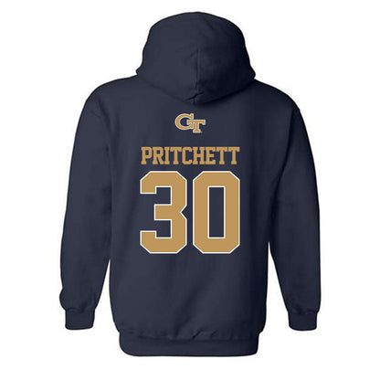 Georgia Tech - NCAA Football : Lawson Pritchett - Classic Shersey Hooded Sweatshirt-1