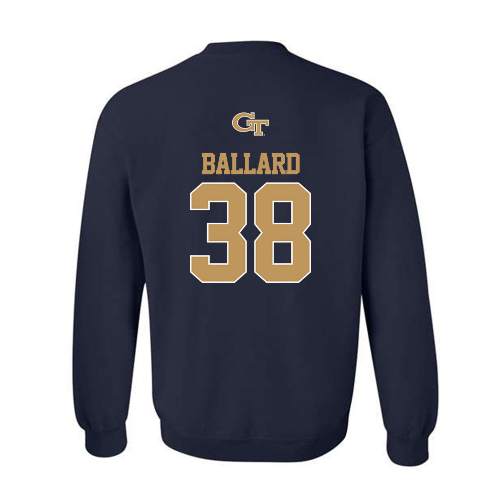 Georgia Tech - NCAA Baseball : Carson Ballard - Classic Shersey Crewneck Sweatshirt-1