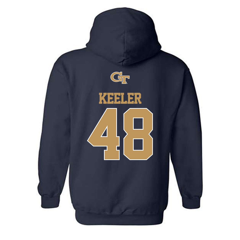 Georgia Tech - NCAA Football : Cal Keeler - Classic Shersey Hooded Sweatshirt-1