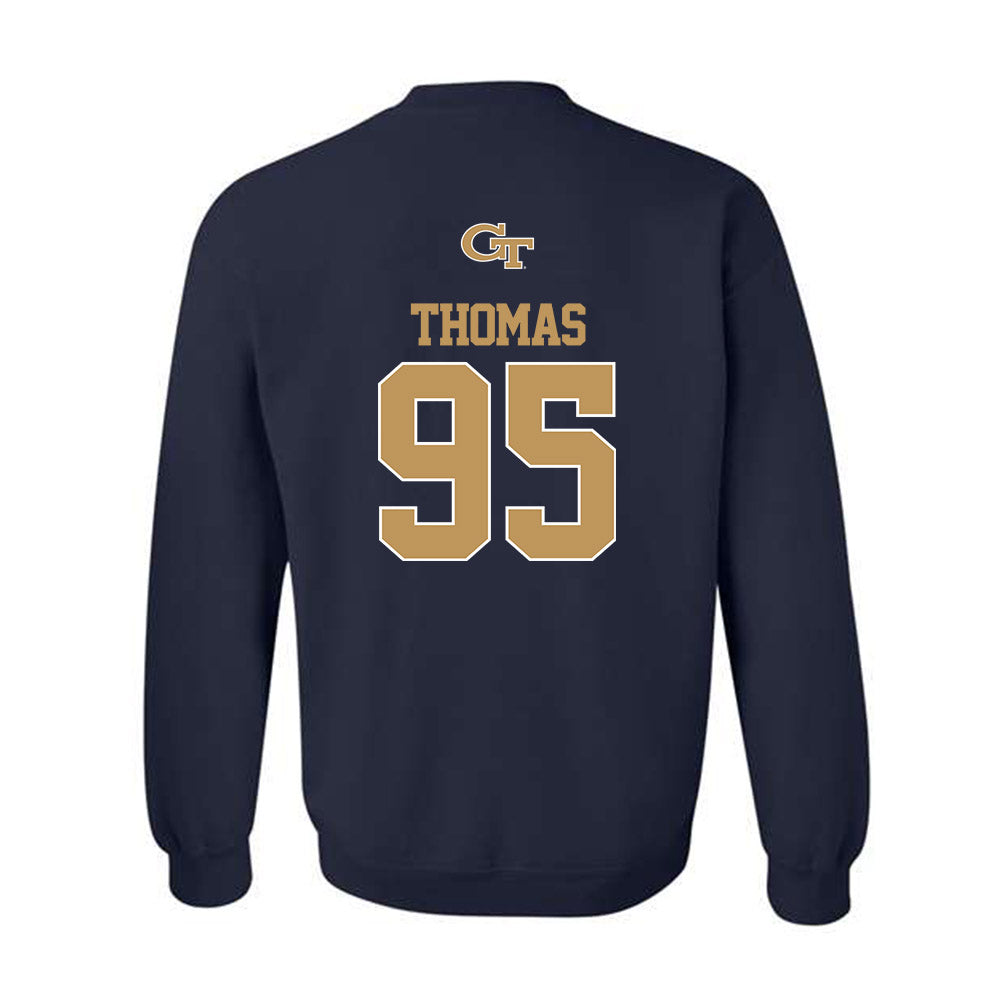 Georgia Tech - NCAA Football : Tawfiq Thomas - Classic Shersey Crewneck Sweatshirt-1
