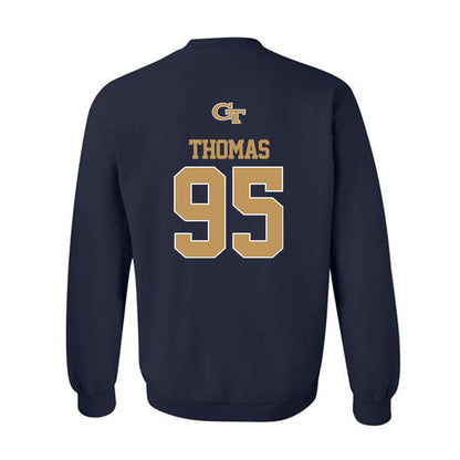 Georgia Tech - NCAA Football : Tawfiq Thomas - Classic Shersey Crewneck Sweatshirt-1