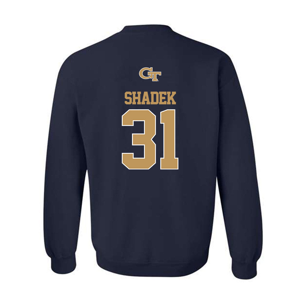 Georgia Tech - NCAA Baseball : Justin Shadek - Classic Shersey Crewneck Sweatshirt-1