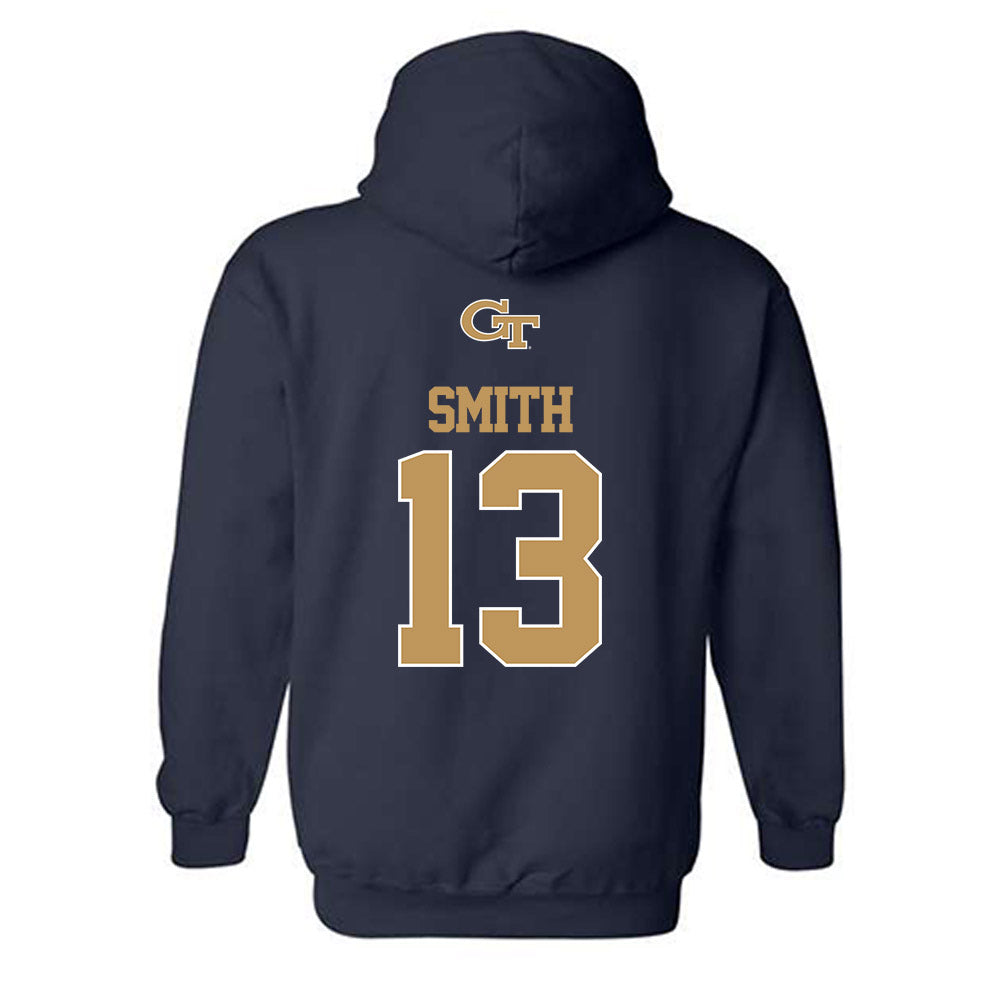 Georgia Tech - NCAA Football : Rahkeem Smith - Classic Shersey Hooded Sweatshirt-1