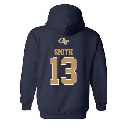Georgia Tech - NCAA Football : Rahkeem Smith - Classic Shersey Hooded Sweatshirt-1