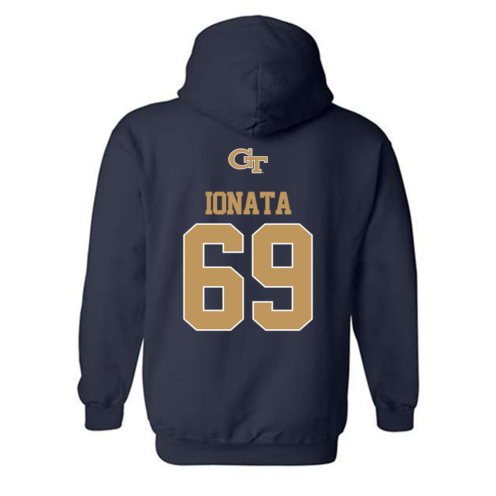 Georgia Tech - NCAA Football : Joseph Ionata - Classic Shersey Hooded Sweatshirt-1