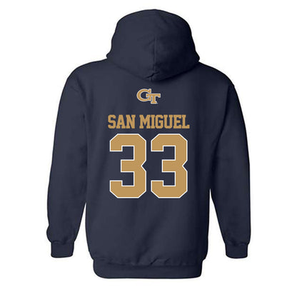 Georgia Tech - NCAA Men's Basketball : Marcos San Miguel - Classic Shersey Hooded Sweatshirt-1