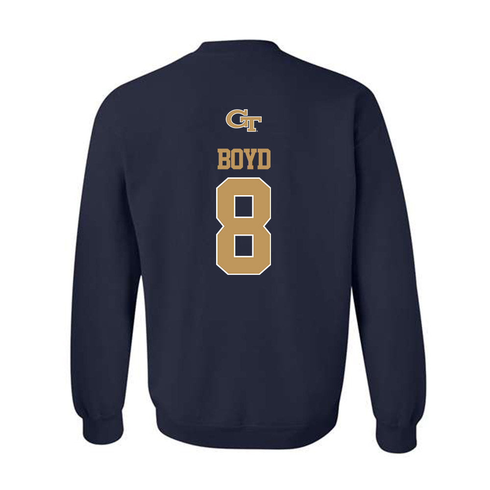 Georgia Tech - NCAA Football : Jordan Boyd - Classic Shersey Crewneck Sweatshirt-1