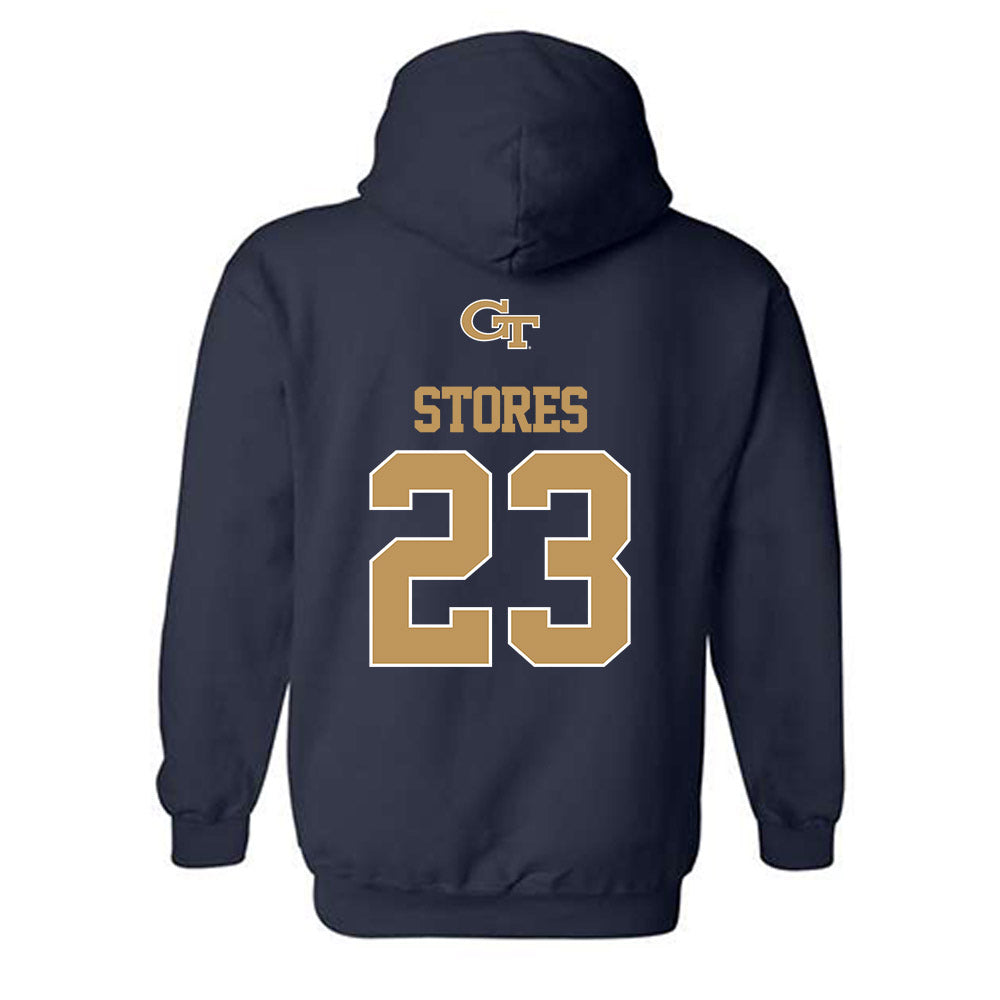 Georgia Tech - NCAA Men's Basketball : Brandon Stores - Classic Shersey Hooded Sweatshirt-1