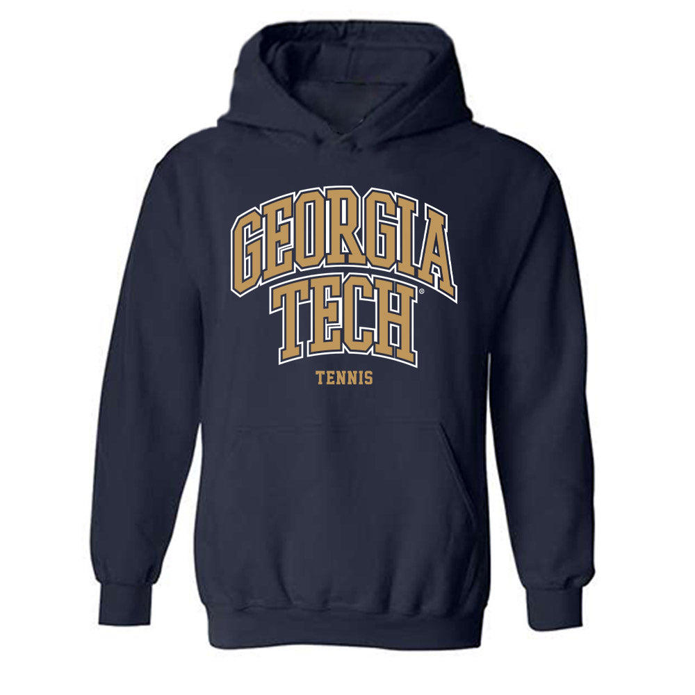 Georgia Tech - NCAA Men's Tennis : Krish Arora - Classic Shersey Hooded Sweatshirt-0