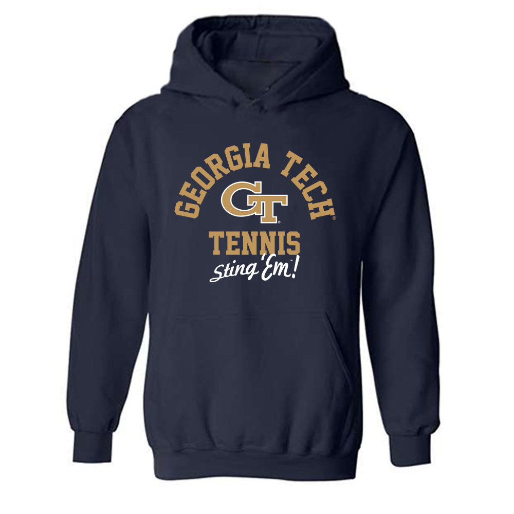 Georgia Tech - NCAA Men's Tennis : Krish Arora - Classic Shersey Hooded Sweatshirt-0